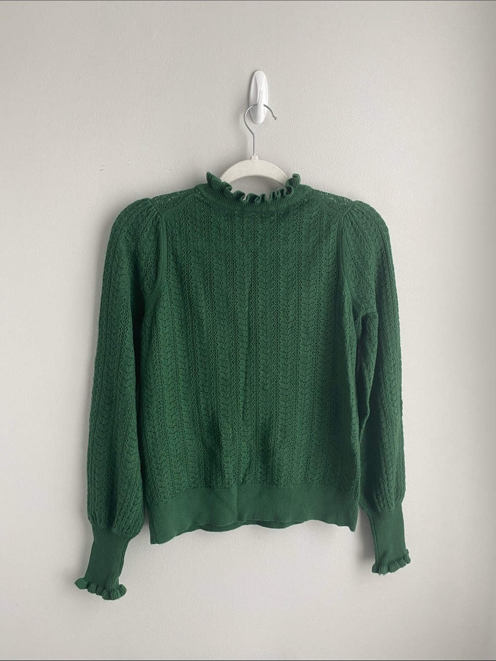 Boden Pointelle Ruffle Sweater - Picture 7 of 12